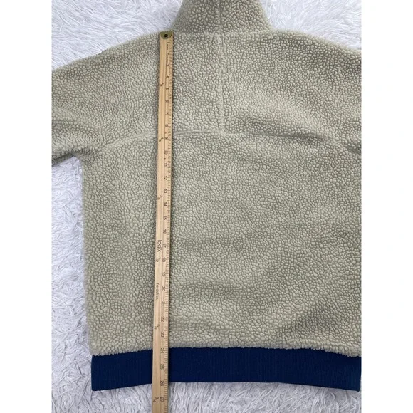 Patagonia Jacket Mens Medium Beige Snap Front Retro-X Pile Fleece Pockets Men M